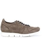 Buttero Stitched Panel Runner Sneakers - Brown