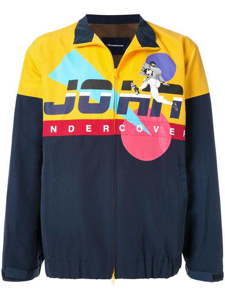 Johnundercover Brand Logo Trucker Jacket - Blue