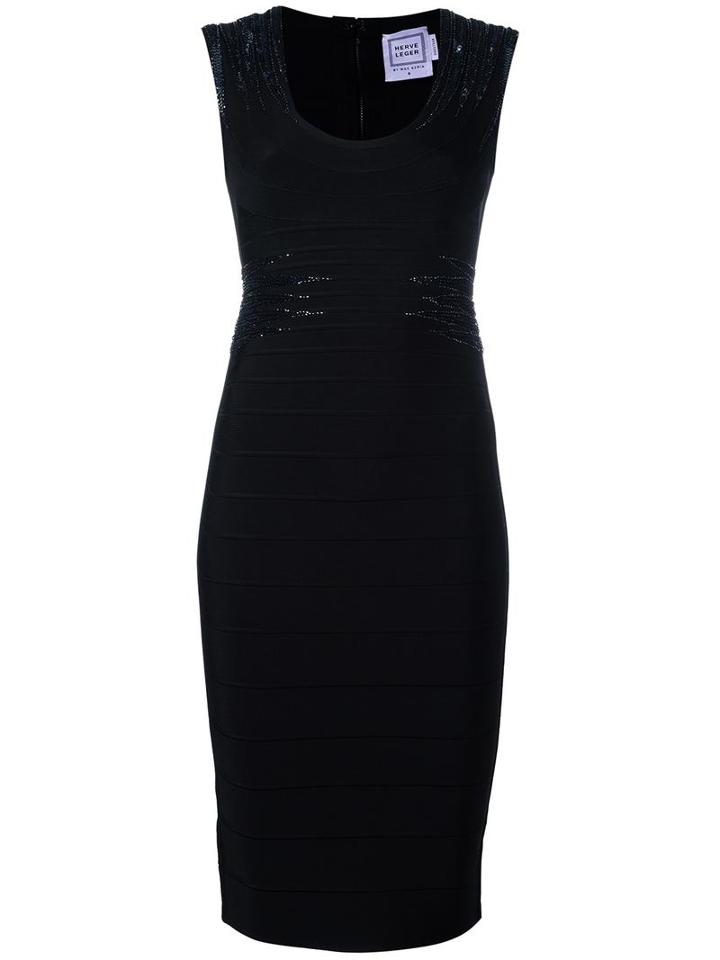 Hervé Léger Janelle Dress, Women's, Size: Xs, Black, Rayon/nylon/spandex/elastane