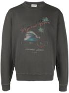 Saint Laurent Tropical Fever Print Sweatshirt - Grey