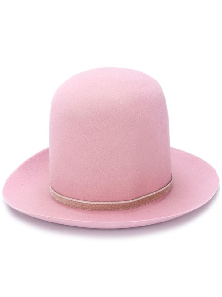 Ann Demeulemeester Large Fedora Hat - Pink