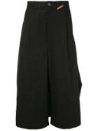 Maison Mihara Yasuhiro Flare Cropped Trousers With Rear Layer - Black