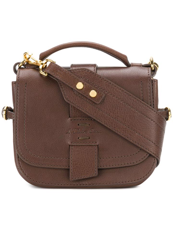 L'autre Chose Wide Strap Shoulder Bag - Brown