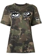 Haculla Camouflage Eye Print T-shirt, Women's, Size: Small, Green, Cotton