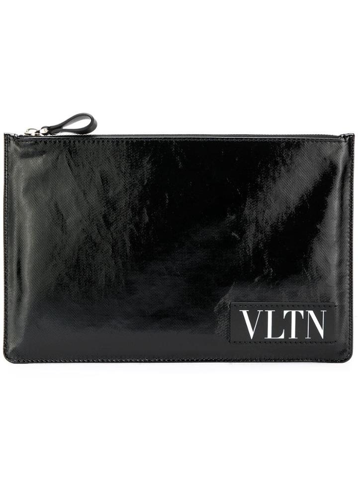 Valentino Valentino Garavani Vltn Zipped Clutch - Black