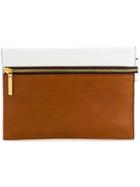 Victoria Beckham Colour Block Clutch - Brown