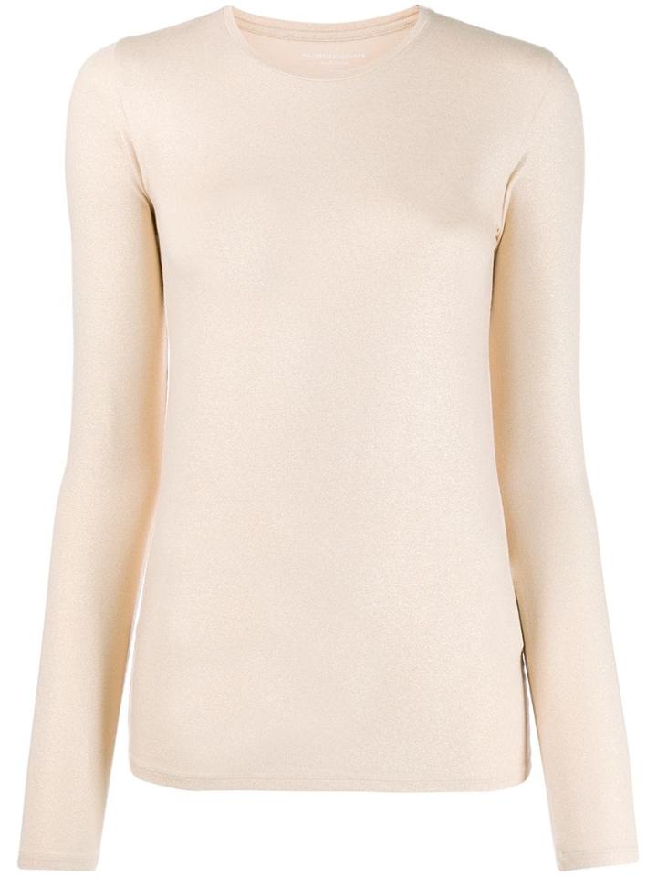 Majestic Filatures Lurex Knitted Long-sleeve Top - Neutrals