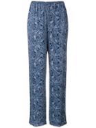 Michael Michael Kors Paisley Print Trousers - Blue