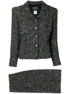 Chanel Vintage Knitted Skirt Suit - Black