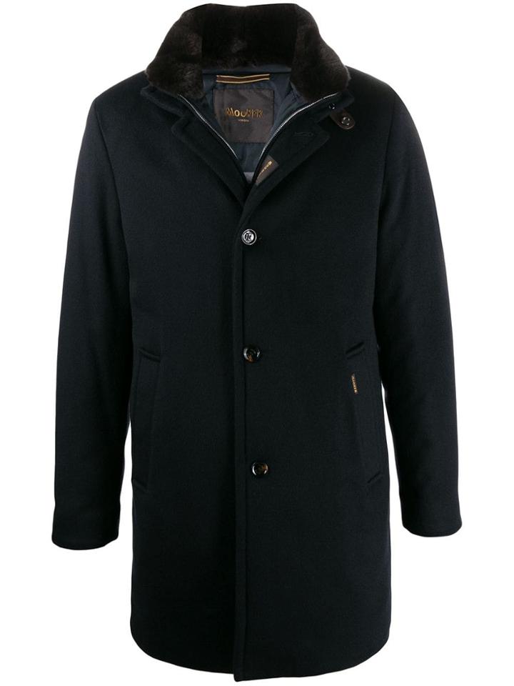 Moorer Single-breasted Coat - Black