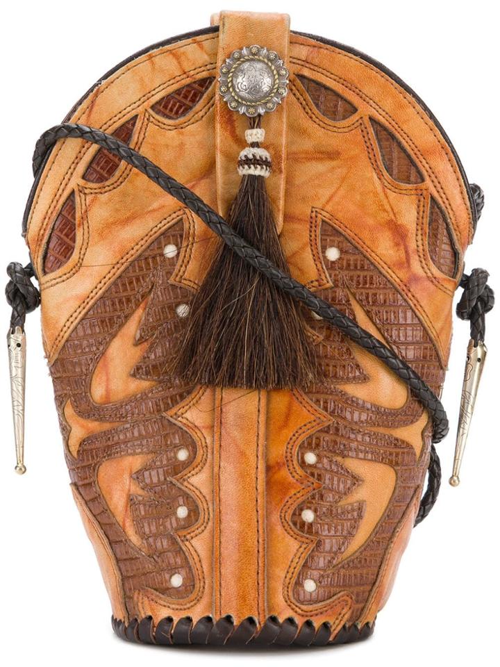 Jessie Western Boot Cross Body Bag - Brown