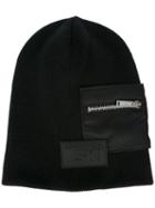 Dsquared2 Ski Zip Beanie, Men's, Black, Wool