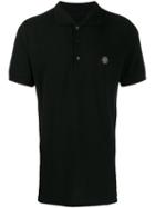 Philipp Plein Logo Printed Polo Top - Black