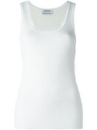Anthony Vaccarello Ribbed Tank Top, Women's, Size: 38, White, Spandex/elastane/viscose