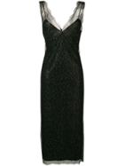Lardini Floral Midi Dress - Black