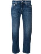 Department 5 Cropped Straight Jeans - Blue