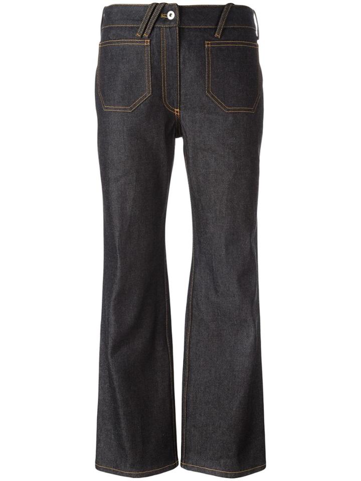Courrèges Flared Cropped Jeans - Blue