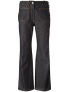 Courrèges Flared Cropped Jeans - Blue