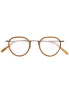 Oliver Peoples Round Frame Glasses, Nude/neutrals, Acetate/metal