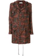 Faith Connexion Camouflage Print Hooded Dress - Brown