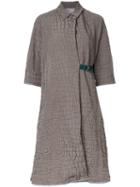 Kolor Asymmetric Belted Coat, Women's, Size: 1, Brown, Polyester