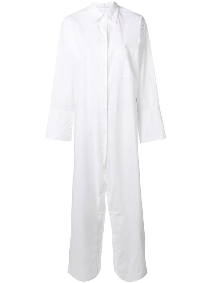 Mm6 Maison Margiela Shirt Jumpsuit - White