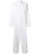 Mm6 Maison Margiela Shirt Jumpsuit - White