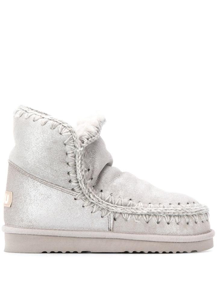 Mou Mou Mufw101001b Dus Artificial->artificial Leather - Silver