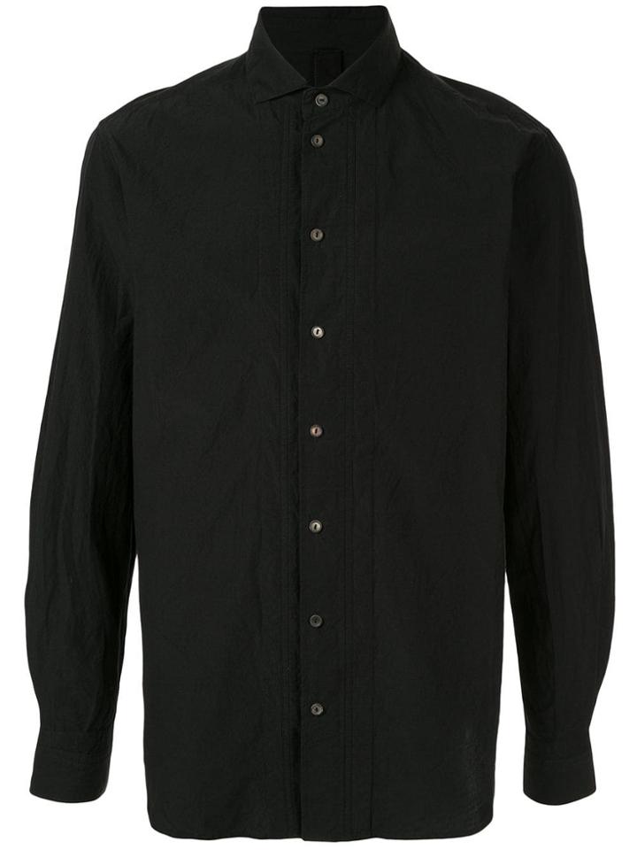 Forme D'expression Ribbed Detail Button-up Shirt - Black