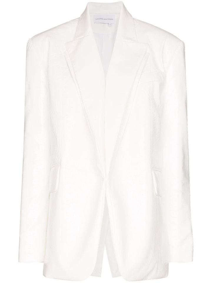 Aleksandre Akhalkatsishvili Double Layered Lapel Blazer - White