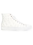 Philipp Plein Crystal Hi-top Sneakers, Men's, Size: 42.5, White, Calf Leather/rubber