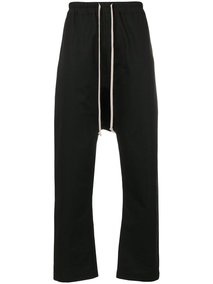 Rick Owens - Drop-crotch Trousers - Men - Cotton - 48, Black, Cotton
