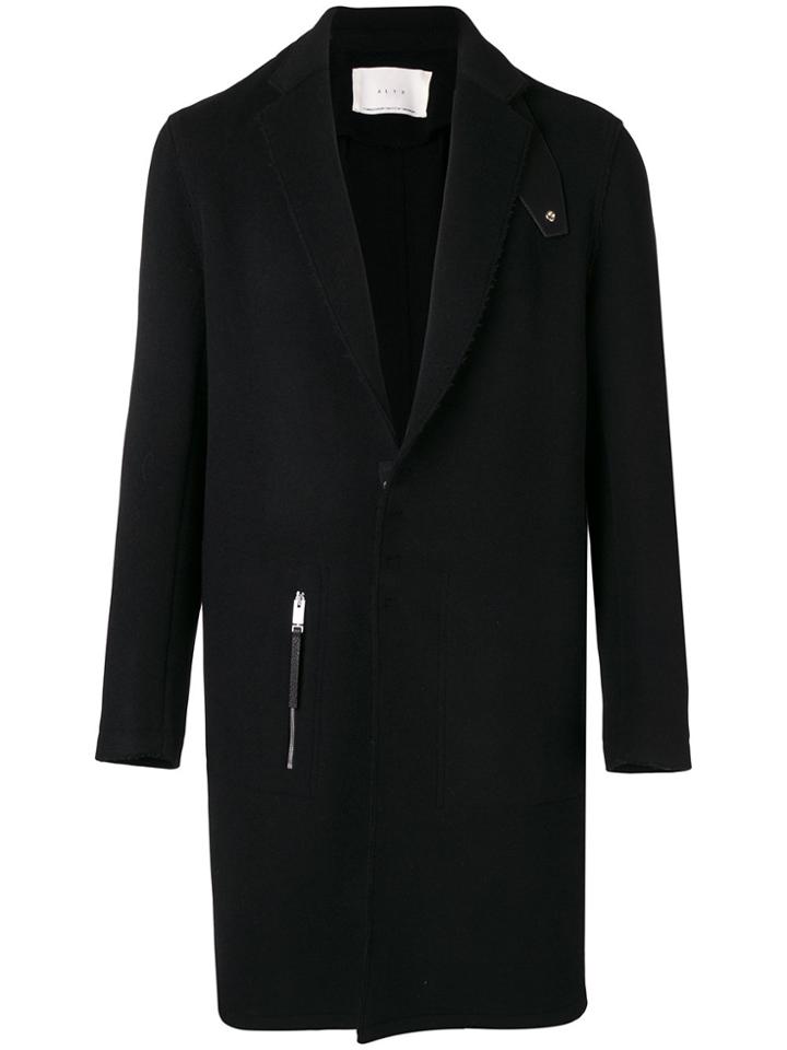 Alyx Side-zip Fitted Coat - Black