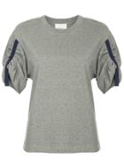 3.1 Phillip Lim Short Gathered Sleeve T-shirt - Grey