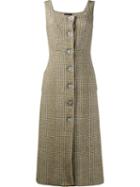 Simone Rocha Metallic Tweed Buttoned Dress