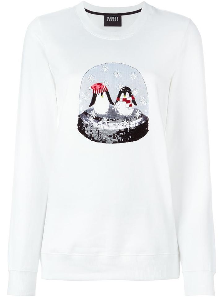 Markus Lupfer Sequin Penguins Sweatshirt