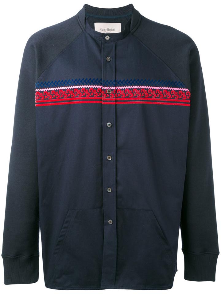 Casely-hayford - Samson Raglan Shirt - Men - Cotton/polyester - M, Blue, Cotton/polyester