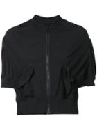 Kolor Cropped Bomber Jacket, Women's, Size: 2, Black, Nylon