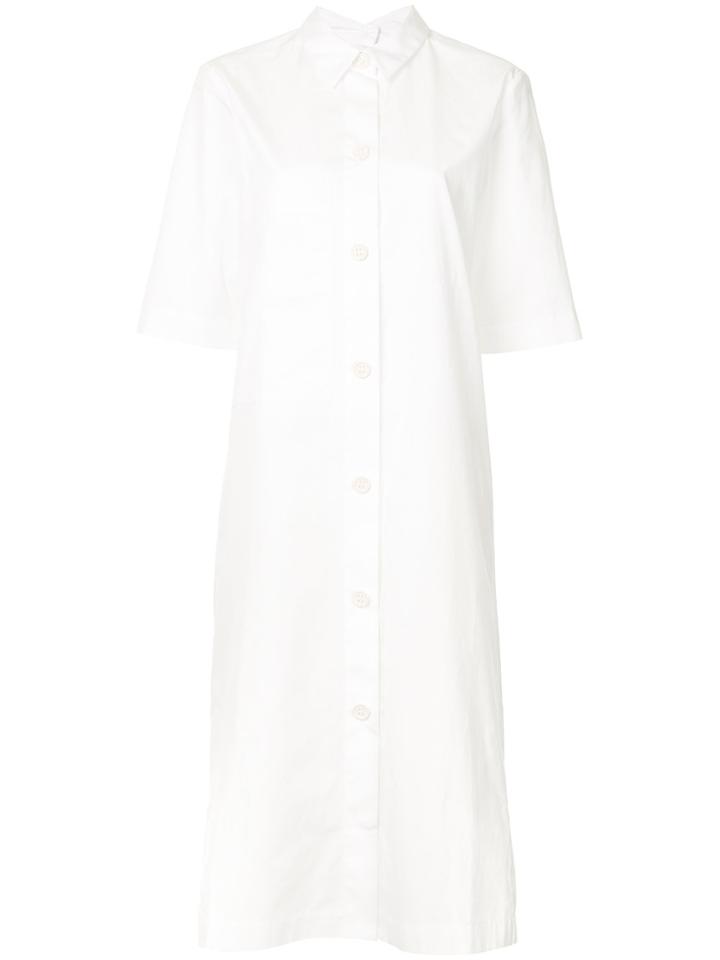 Sofie D'hoore Long Line Shirt Dress - White