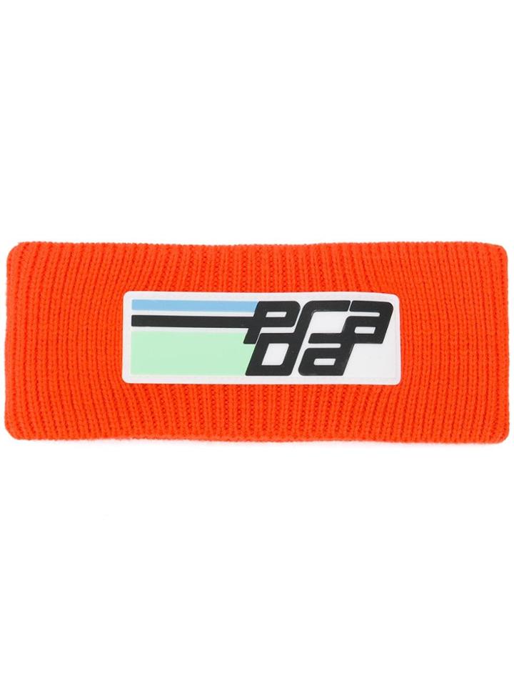 Prada Logo Patch Headband - Yellow & Orange
