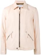 Our Legacy - Collared Zip-up Jacket - Men - Leather/polyester/viscose - 48, Nude/neutrals, Leather/polyester/viscose