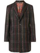 Etro Checked Coat - Black