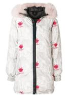 Mr & Mrs Italy Camouflage Print Puffer Coat - Nude & Neutrals