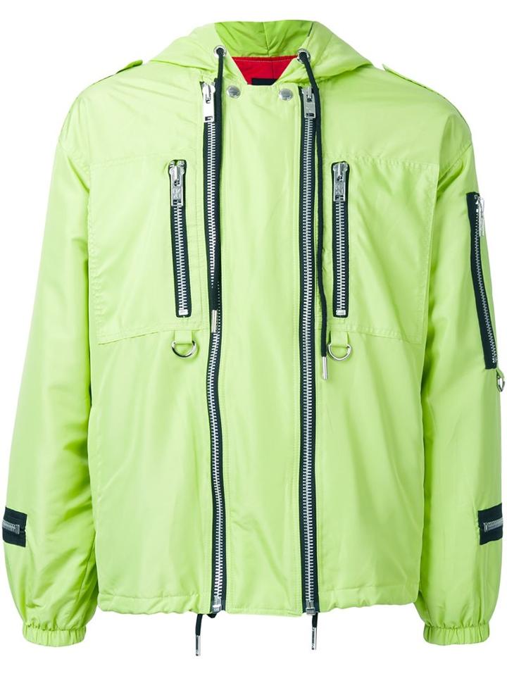 99% Is Zipped Hooded Jacket, Men's, Size: 2, Green, Polyester