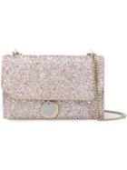 Jimmy Choo Finley Glittered Crossbody Bag - Pink & Purple