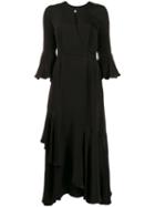 Erdem Ruffle Dress - Black