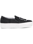 Joshua Sanders La Denim Slip-on Sneakers - Black
