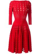 Alaïa Bossa Nova Dress, Women's, Size: 40, Red, Viscose/polyester/polyamide/spandex/elastane