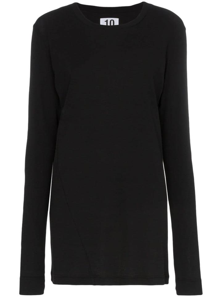 Ten Pieces Twist Long Sleeve T-shirt - Black