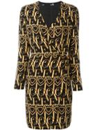 Love Moschino Heart Logo Print Dress, Women's, Size: 40, Black, Polyester